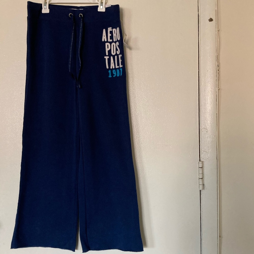 *BRAND NEW* Aeropostale Navy Blue Long Straight Comfy Sweatpants W/ Stylish Logo